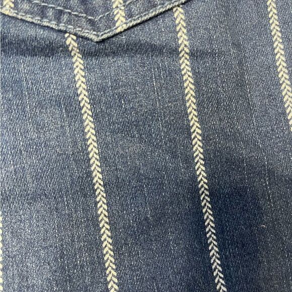 Gianni Bini Aztec Striped Flared High Waist Button Fly Flare Jeans - Picture 10 of 16